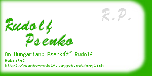 rudolf psenko business card